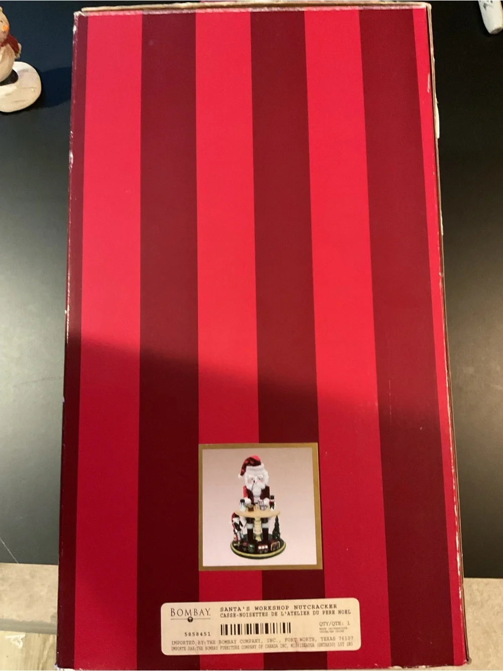 Vintage Bombay Company Santa's Workshop Wooden Nutcracker with Original Box